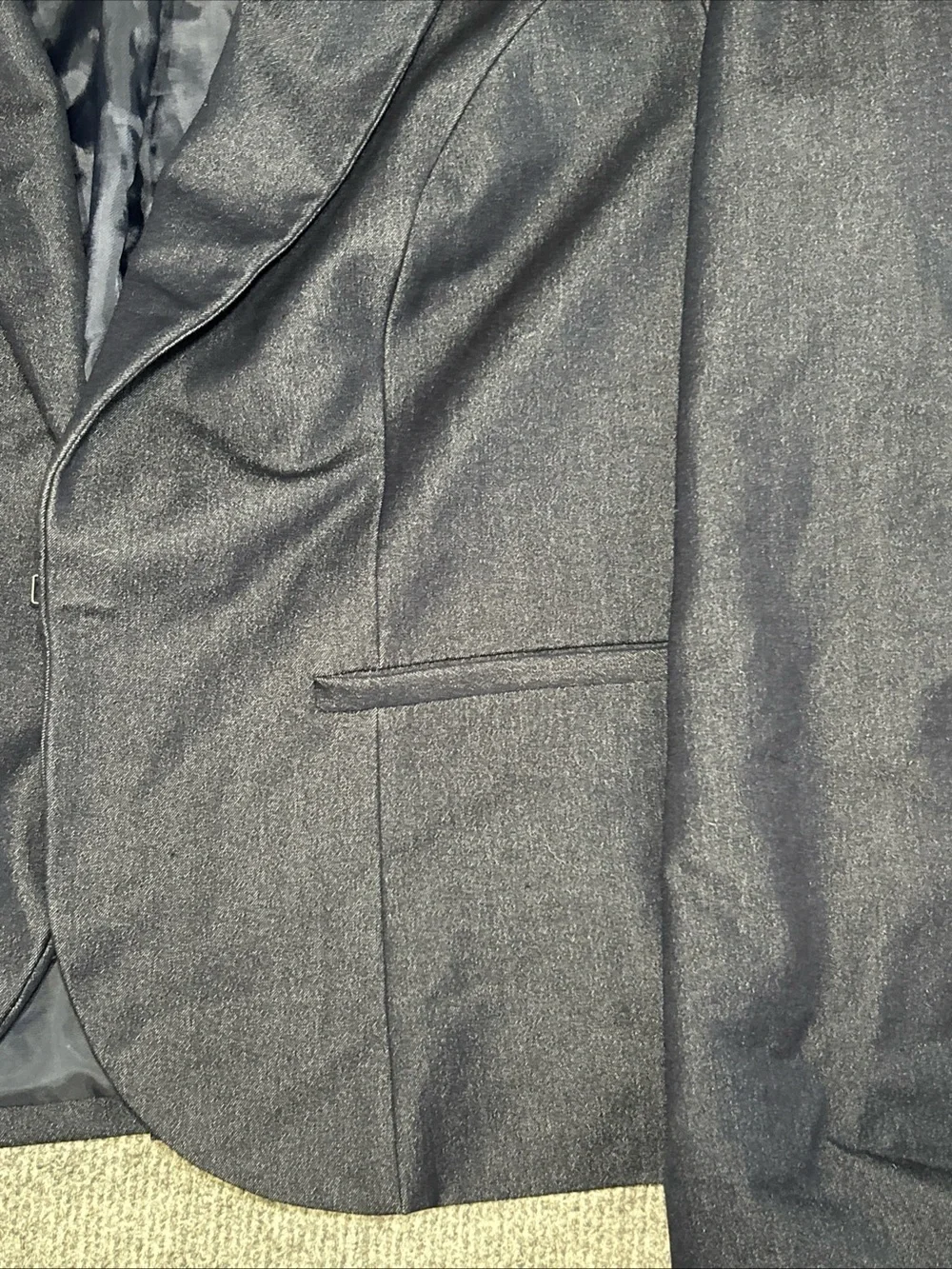 Lane Bryant Navy Single-Button Blazer
